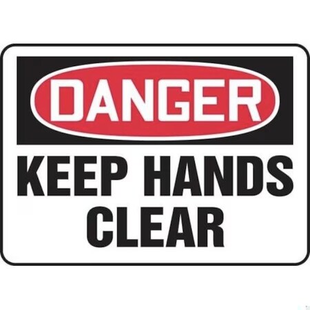 Accuform OSHA DANGER SAFETY SIGN  KEEP HANDS FRMEQM050VA FRMEQM050VA
